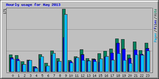 Hourly usage for May 2013