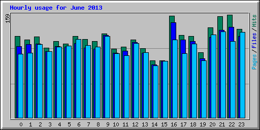 Hourly usage for June 2013